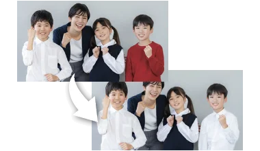 ウェア・小物の合成の加工例 BEFORE AFTER