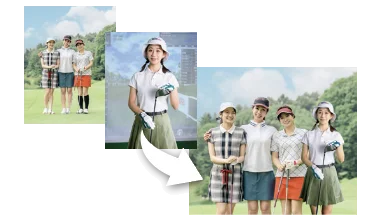 2画像の合成の加工例 BEFORE AFTER